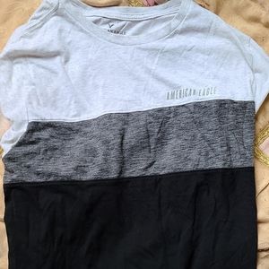American Eagle White/Grey/Black Shirt